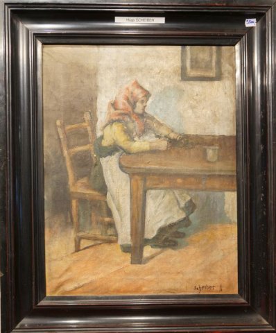 žena za stolom
